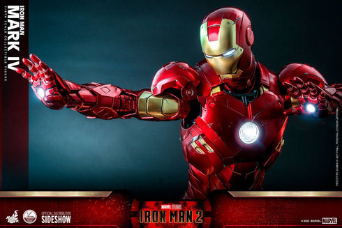 Hot Toys Iron Man Mark IV & Suit-Up Gantry - Iron Man 2 - QS020 & ACS02 - 1/4 Scale Collectible Figure Set